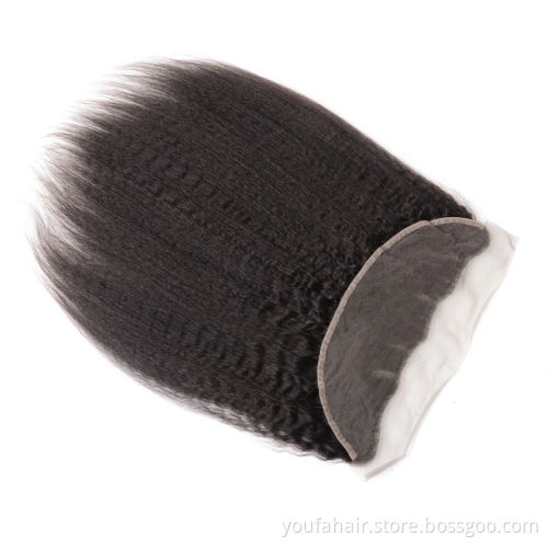 Yaki Straight 4x4 Closure Lace Bleached Knots 2x6 5x5 13x4 13x6 6x6 7x7 360 Vietenamese Virgin Human Lace Closure Kinky Straight